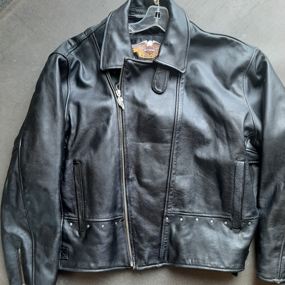 Harley Davidson riding jacket vintage!  Heavy